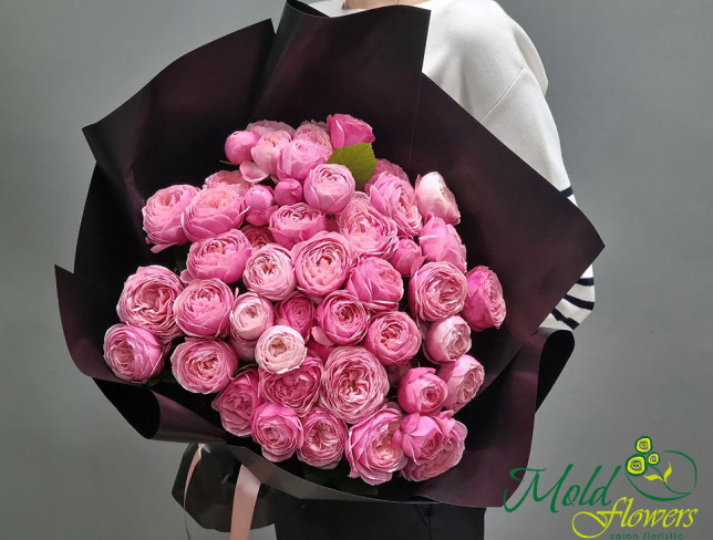 Букет из пионовидных роз,,Silvia Pink'' 40 см Фото